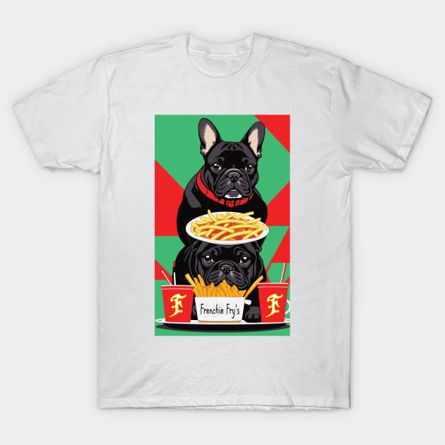 Frenchie Fries T-Shirt by joejdiaz